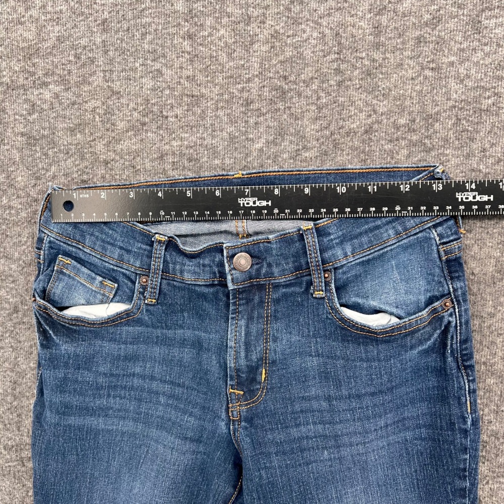 Old Navy Original Straight Jeans Womens 4 Medium Wash Stretch Blue Denim Pants - Picture 10 of 14